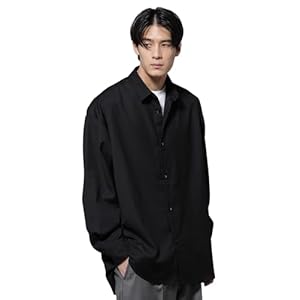 [ナノ・ユニバース] ビッグドレープ シャツ 長袖 メンズ L 010 ブラック 672-5220204" 