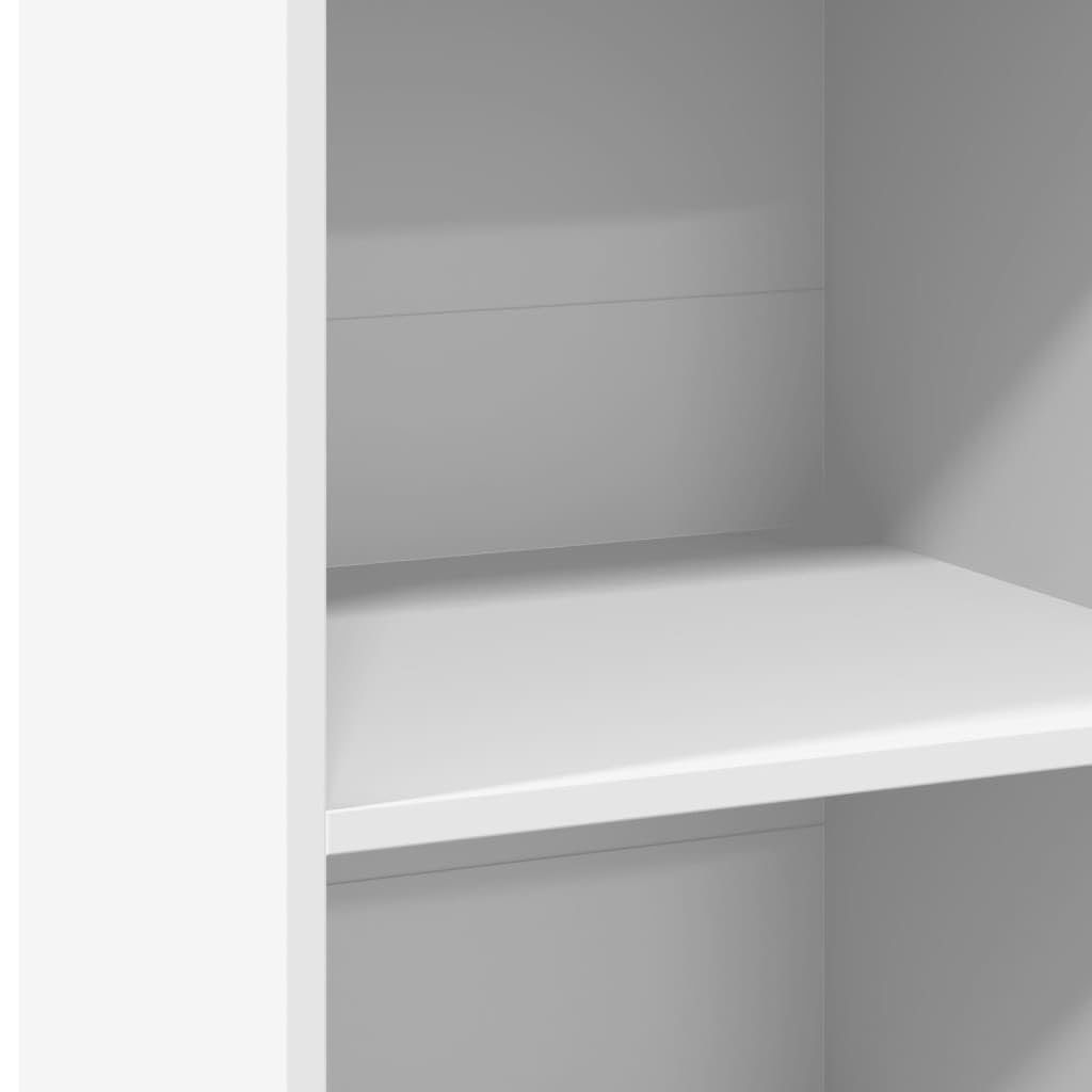 vidaXL Highboard, Sideboard mit Stauraum, Kommode Schrank für Wohnzimmer, Anrichte Beistellschrank Mehrzweckschrank, Weiß Holzwerkstoff