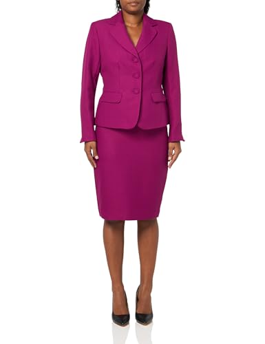 Women's Three Button Blazer & Skirt, 2pc Set