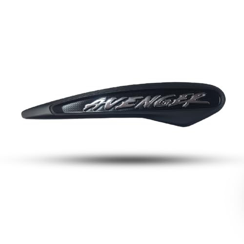 Image of RJVON - Bike Tank Bajaj Avenger 3D Emblem in Black 2 Pcs Compatible with Bajaj Avenger Logo