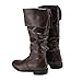 Helltaker Women Men Renaissance PU Leather Medieval Pirate Boots Fashion Steampunk Riding Cosplay Boots for Halloween