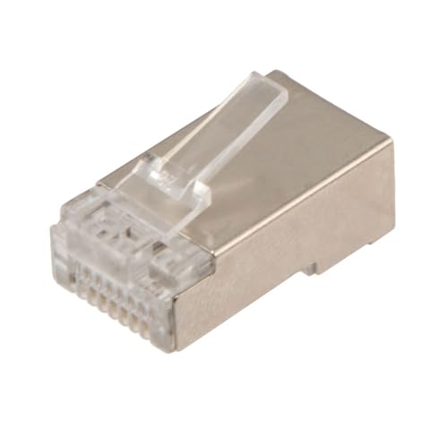 NavePoint CAT5E Ethernet RJ45 Plug, FTP, 50 Pack, C5E-8P8C, CE Compliance