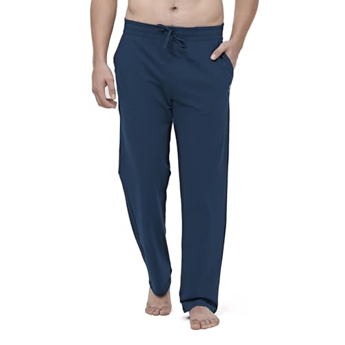 HMIYA Men's Cotton Yoga Sweatpants - Casual Lounge Baggy Pants Athletic Jersey Pants with Open Bottom and Pockets2