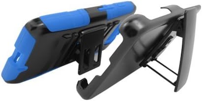 Aimo Wireless Xtreme Rugged Armor Case with Holster and Swivel Belt Clip Combination for Motorola Droid Ultra XT1080 - Retail Packaging - Blue/Black