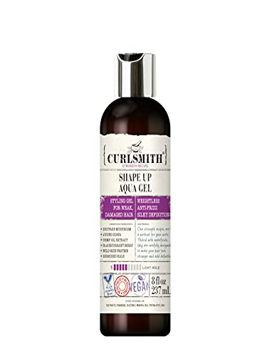 Curlsmith â€“ Shape Up Aqua Gel, Lightweight Styling Gel with Proteins for Damaged Hair (237ml/8 fl oz) Cover