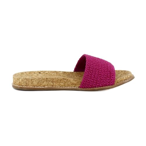 Image of The Sak Mendocino Slide Sandal in Crochet, Slip On Sandals