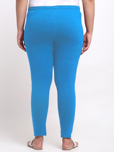 Image of Soft Cotton Ankle Lenght Solid Regular and Plus 35 Colours Leggings for Womens and Girls (Sizes :- M to 6XL)