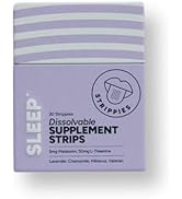 STRIPPIES Dissolvable Sleep Strips – Fast-Acting Melatonin 5mg with L-Theanine, Lavender, Chamomi...