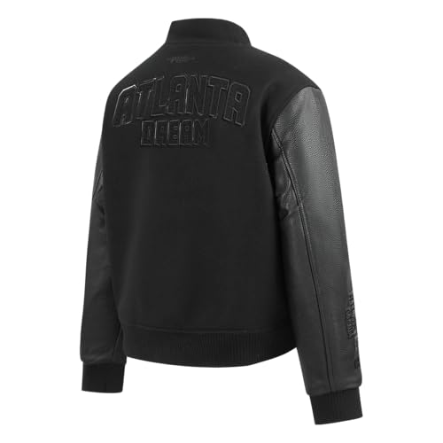 Image of Pro Standard Womens WNBA Classic Triple Black Varsity Jacket