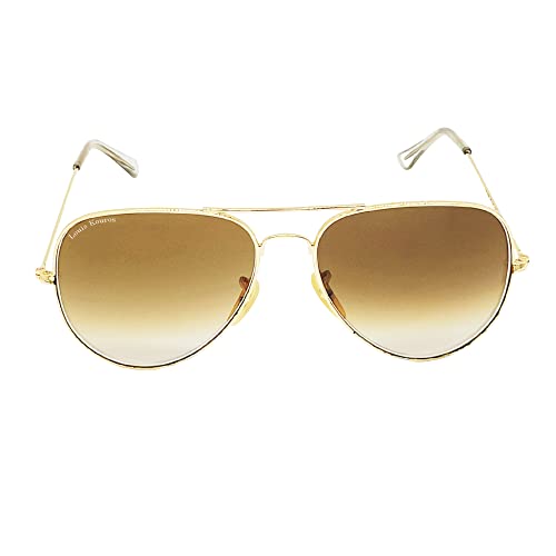 Image of Louis Kouros Armstoner Aviator Classic Trendy 3026 sunglasses | Mirror Lens | 400 UV Protected | For Men's Women's | Medium | 62mm Lens Width
