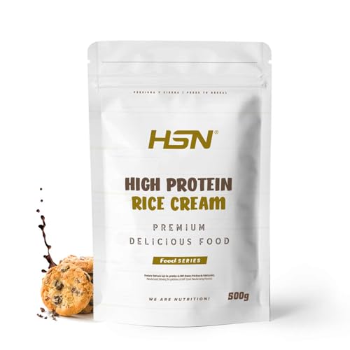 HSN Crema de Arroz Proteica | Chocolate Galleta 500g = 10 Tomas por Envase | Whey + Caseína + Harina de Arroz Pregelatinizada | Sin Azúcares Añadidos | No-GMO, Vegetariano, Sin Gluten