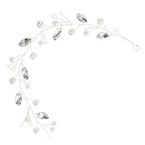 OATIPHO Diadema Decorativa de Boda para Mujer Banda de Cabello Artesanal con Cuentas Plateadas Accesorio para Novia y Fiestas Tocado Elegante para