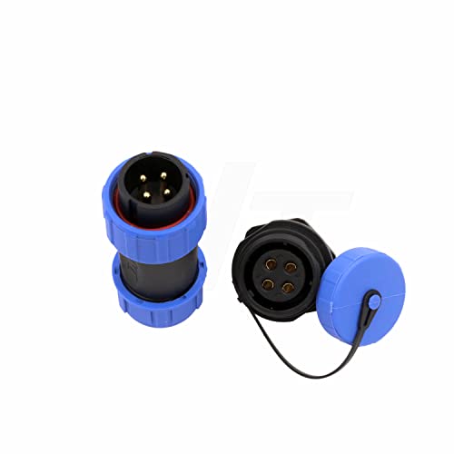 Hangton He21 4 Pin 30Amp Circolare Impermeabile Plastica Connettore Maschio Cavo Connettore Femminile Presa Di Montaggio A Pannello