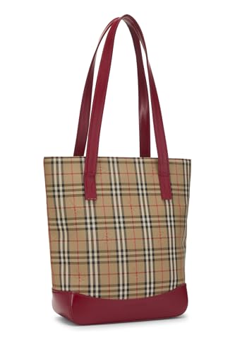 Pre-Loved Red Haymarket Canvas Pocket Shoulder Bag, Red2