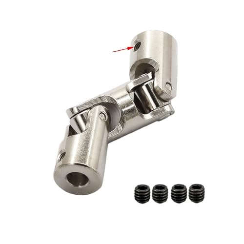 Boat Car Shaft Coupler Three-section Universal Joint Coupling Motor Connector With M3/M4 Screw Metal Cardan Joint(5MM-5MM)