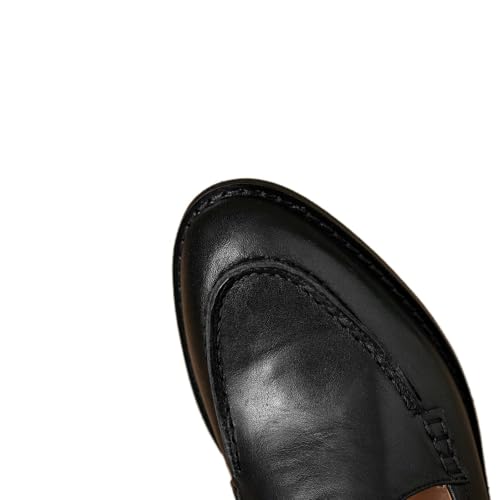 TinaCus Women's Handmade Genuine Leather Round Toe T-Strap Buckle Mary Jane Pumps Shoes2