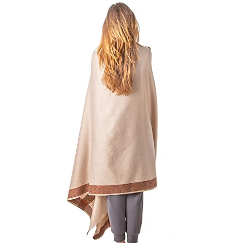 Om Shanti Crafts Meditation Shawl or Meditation Blanket, Wool Shawl/Wrap, Oversize Scarf/Stole. Indian Blanket. Unisex2
