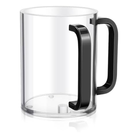 MAQUITA Acrylic Hand Washing Cup with Handles Cover