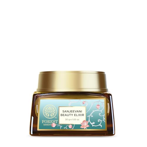 Image of Forest Essentials Sanjeevani Beauty Elixir | Ayurvedic Rejuvenating Day Cream with Sanjeevani Influsion & Hyaluronic Acid | Lightweight Pre-Moisturiser for Radiant, Hydrated Skin
