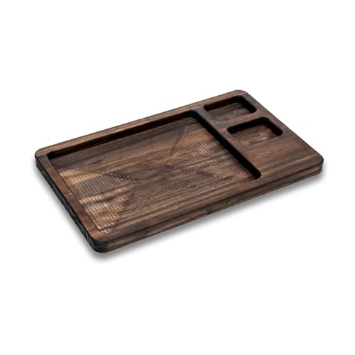Bandeja de Madera para Aperitivos – Decorativa y Multiusos | Ideal como Centro de Mesa, Vaciabolsillos o para Frutas y Snacks | Estilo Rústico Artesanal | MM WOODDESIGN