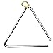 Hand Percussion Triangle, Wear Resistance Easy Operation Good Resonance Triangle Set Metal with for Kids Early Education (6 Inch)