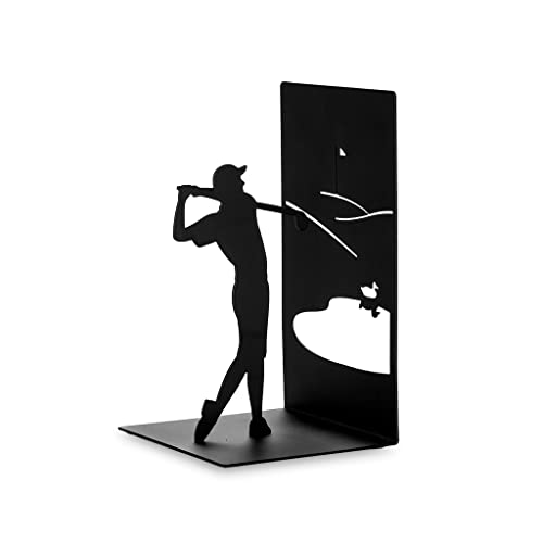 Balvi Bookend Backswing Colour black Book support with golf player Metal - Image 4