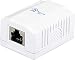 Produktbild VESVITO Netzwerkdose CAT 6A, 1x RJ45 Buchse, Aufputz Dose, Datendose, Anschlussdose, geschirmt für CAT 7, CAT 6A, CAT 6, CAT 5e Netzwerkkabel, Verlegekabel, Lankabel Netzwerk Ethernet LAN Kabel