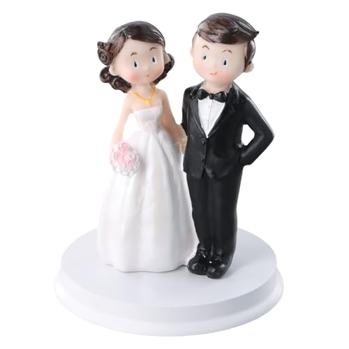 Ziyonix Decoración del Pastel de Bodas, Figuras Pastel Novios, Tortas de Amor con Figura de Pareja, Decoración para Tarta de Boda