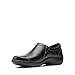 Clarks womens Cora Giny Loafer Flat, Black Tumbled/Smooth Leather, 8.5 US