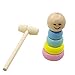 EPRHAN inmortal Daruma juguete irrompible de madera para hombre mágico, divertido juguete de madera muñeca de marionetas, trucos de magia para niños, niñas y niños, cumpleaños, colorido