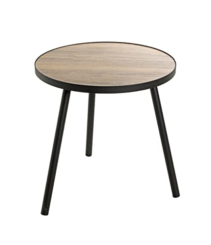 Haku Möbel Table d'Appoint, Métal Bois d'ingénierie, Chêne Noir, 50 x H 52 Cover
