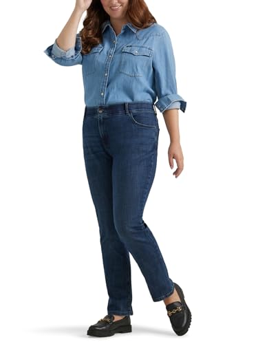 Lee womens Plus Size Ultra Lux Comfort With Flex Motion Straight Leg Jean4