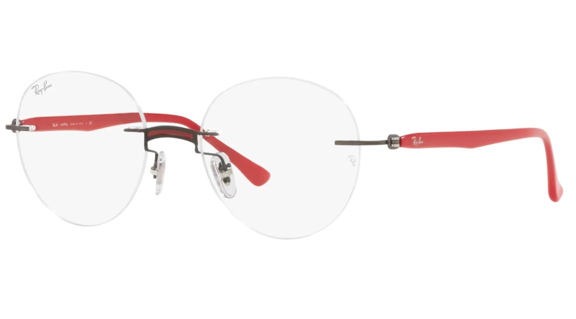 Ray-Ban Rx8768 tytanowe okrągłe oprawki do okularów korekcyjnych