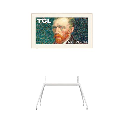 Image of Bundle of TCL 75-Inch Class QLED 4K Smart NXTFRAME TV with Google TV (75A300W, 2024 Model) + TCL NXTFRAME TV Movable Floor Stand for 55 inch-85 inch TCL NXTFRAME TVs with Magnetic Decorative Cover