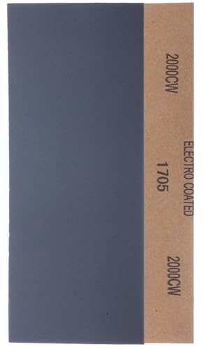 2000 Grit Wet & Dry Sandpaper Sheets, 23 x 9.5cm, Ultra Fine Abrasive Sand Paper Roll for Wood, Metal, Plastic, Glass, Stone and Wall Sanding, 10 Pack