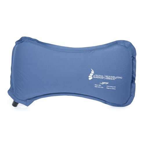 OPTP The Original McKenzie Self-Inflating AirBack Lumbar Support Low Back Support Pillow and Compact Travel Pillow – The Inflatable Lumbar Pillow Preferred by Physical Therapists