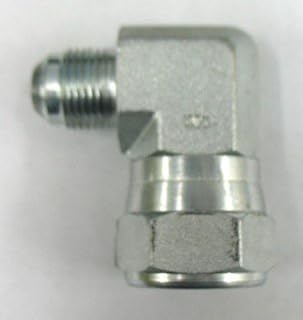 AF C5506-04-06 - 1/4 Male JIC (7/16'-20 Threads) x 3/8 Female JIC (9/16'-18 Threads) - 90Â° Swivel Nut Elbow