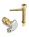 QWORK 2 Sets G3/4 BSP Brass Quick Coupler Valves – Compatible Keys for Lawn, Garden & Irrigation Systems