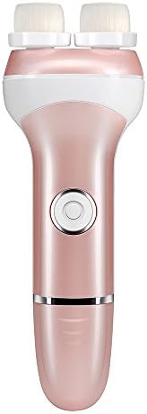 Facial Cleansing Brush, AROFUME Waterproof Electric Facial Exfoliator Microdermabrasion Scrub System for Advanced Skin Care with Dual Rotary Cleansing Brush and 2 Speeding Setting