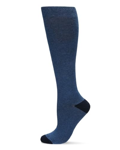 Image of MeMoi Wellfit Unisex Multi Striped Cotton Blend 15-20mmHg Graduated Compression Socks