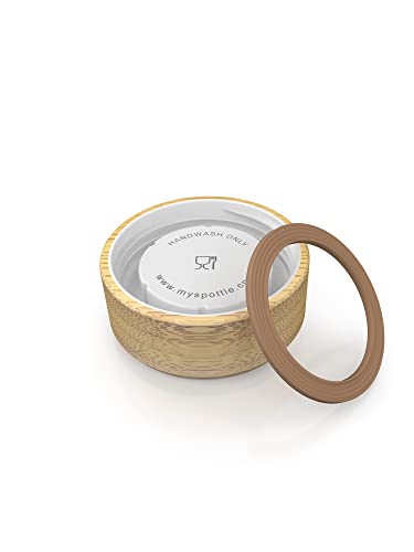 spottle Tapa - Tapa de repuesto (bambú para botella de té de 650 ml) Cover