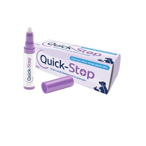 Bray Quick-Stop Silver Nitrate Styptic Pencil (x 1) 95% Silver Nitrate for Pets Stops Bleeding Fast For Minor Cuts Wounds Nail Trims Reusable Haemostatic Applicator for Dogs & Cats