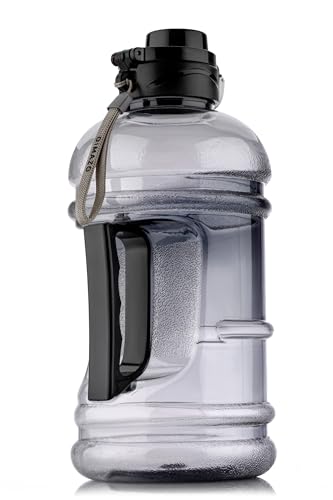 Image of Gallon Water Bottle with Handle and Motivational Time Marker 2 Litre, Sipper Bottle for Adults, Men, Women,Water bottle for Gym, Office,Travel and Outdoors, (Black)