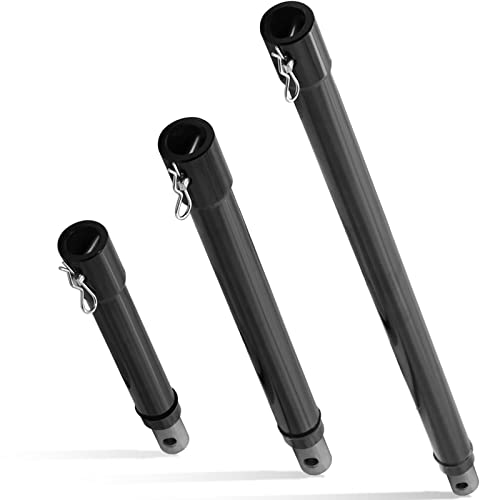 TCBWFY 3 Pack Auger Extension Drill Bits (8', 12', 20' Length) Extension Earth Ice Auger Extension Set Post Hole Digger Replacement Compatible to 3/4' Shaft