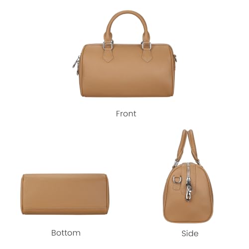 Image of HESHE Leather Top Handle Bags for Women Leather Purses Tote Bag Satchel Handbags Shoulder Bag Designer Crossbody Bags