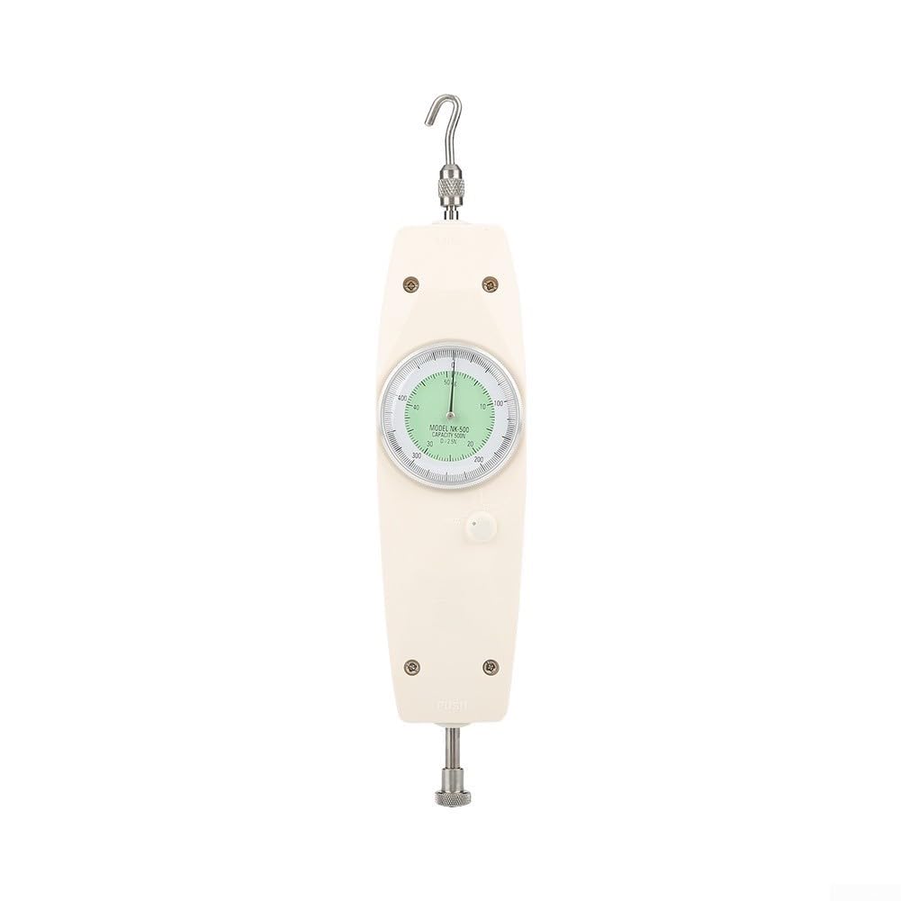 Zeiger Push-Pull Kraftmesser NK-500, 500N Prüfinstrument mit Analogausgang | präzise Zug-Druck-Messung für Elektronik, Autoteile und Textilindustrie, robustes ABS-Gehäuse, handheld oder fest montierbar