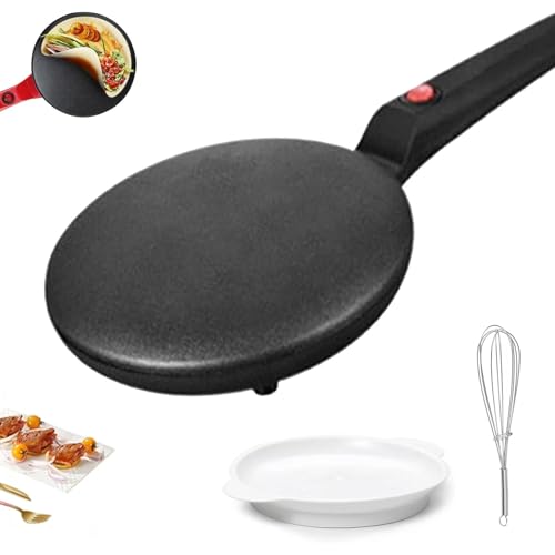 Electric Crepe Maker Quick Heat,Instant 8'Fully Automatic Pancakes Pan,Nonstick Portable Pancakes Griddle, DIY Breakfast Appliance,Pancakes Tortillas Perfect For Home Kitchen(A)