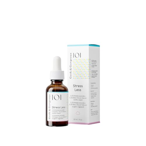 Geek & Gorgeous – Stress Less – Lightweight Gel Serum with Beta-Glucan & Madecassoside...