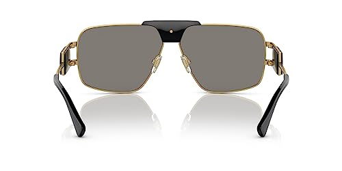 Versace VE 2251 10026G Light Gold Metal Navigator Sunglasses Grey Mirror Lens3