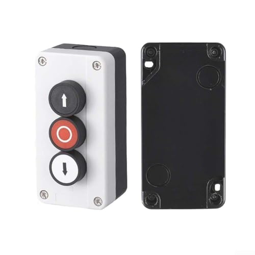 Boîtier de commande d'alimentation, boîtier de commande à bouton-poussoir, boîtier de commande marche/arrêt industriel pour équipements électriques et machines à moteur (A)